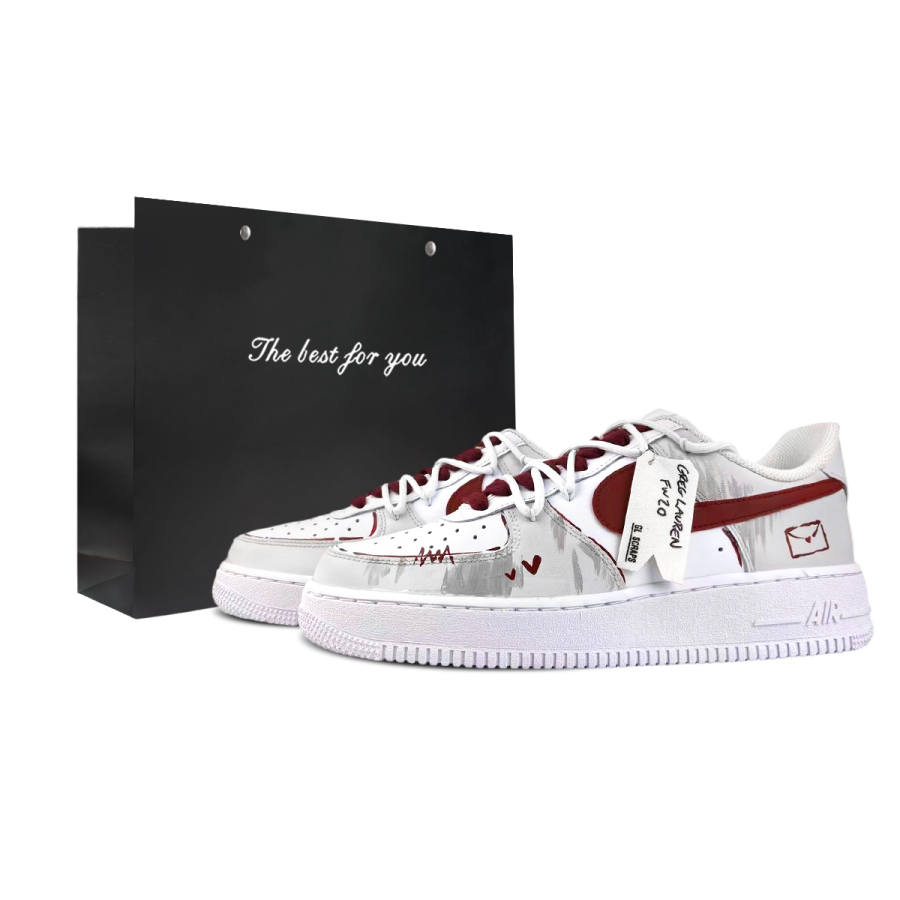 Nike Nike Air Force 1 BNK Blush Letter Low top Skateboard Shoes Unisex Coffee