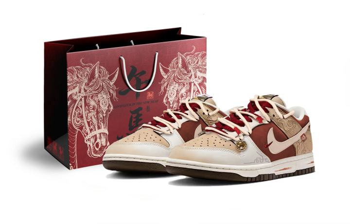 Nike Nike Dunk Cherry Bomb, Unleashed, Box Cushioning, Wear Resistant Low top Skateboard Shoes Unisex Red Brown