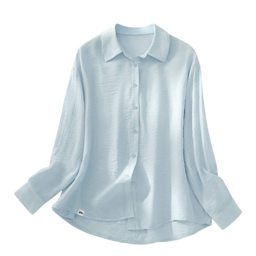 Tonlion Shirts Women's Lapel Thin Shirt