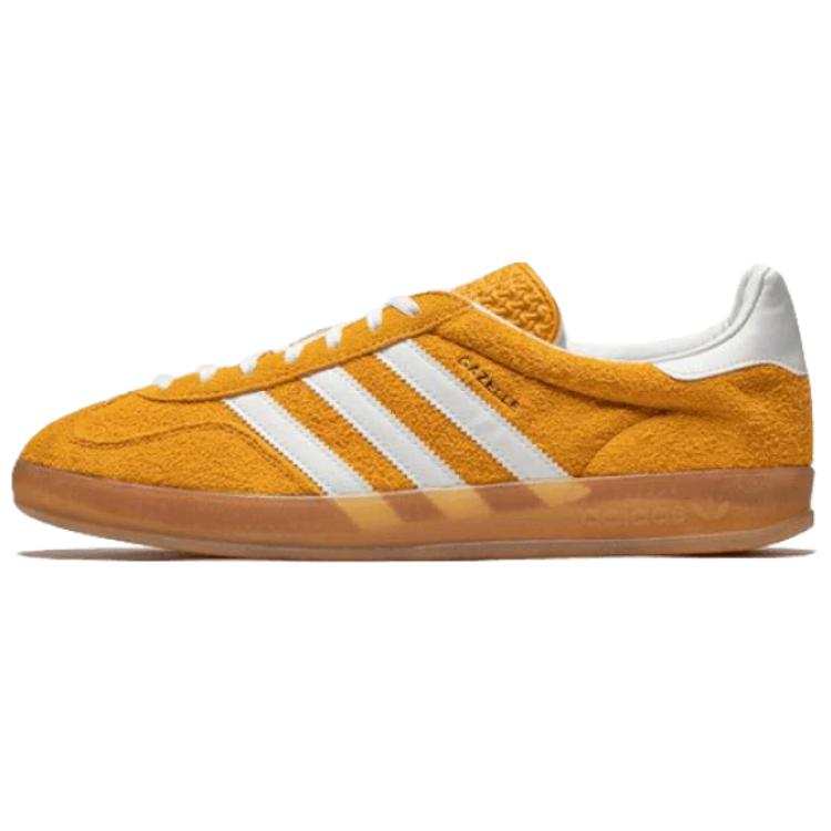 Adidas Originals GAZELLE INDOOR Abrasion Resistant Abrasion Resistant Low top Skateboard Shoes Women's Yellow White