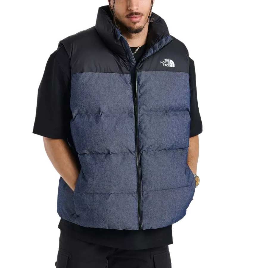 THE NORTH FACE THE NORTH FACE Vests Men's Blue Stand Collar Moderate Other