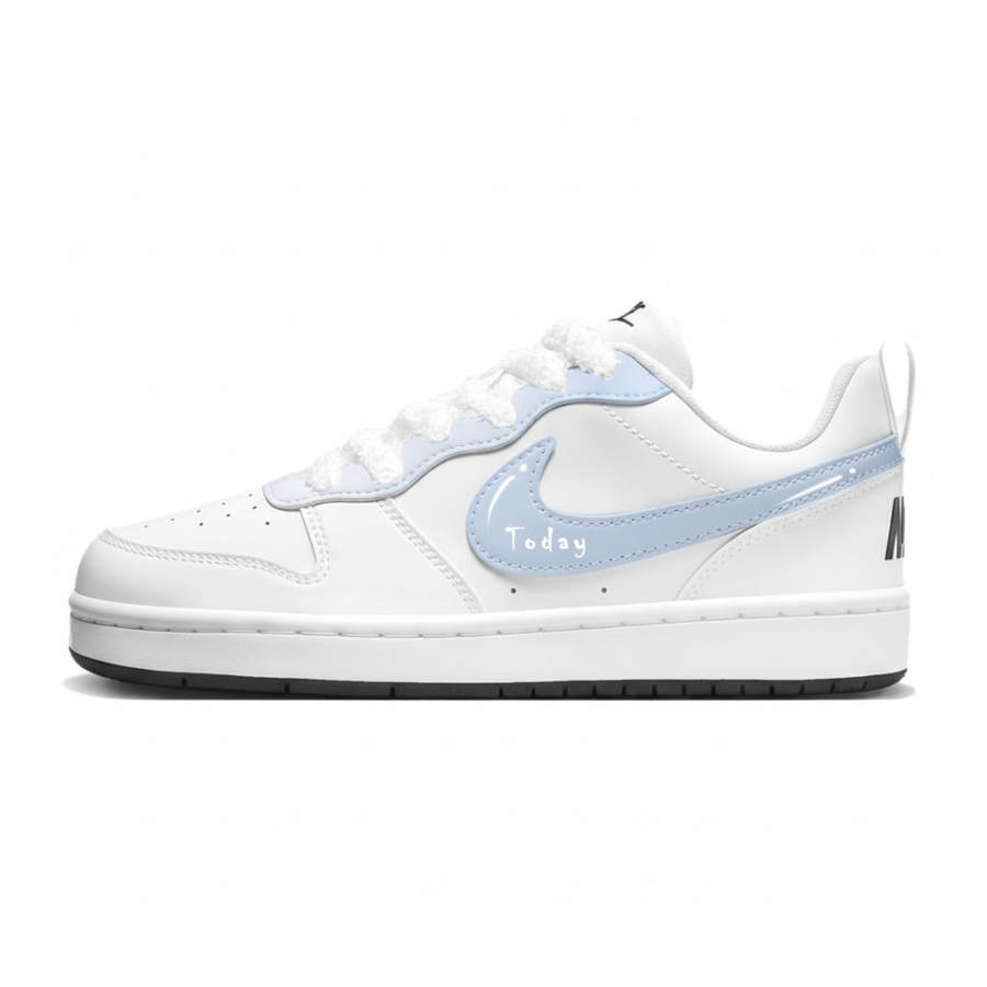 Nike Nike Abrasion Resistant Slip Resistant Low top Kids' Skateboarding Shoes Blue White Teenagers