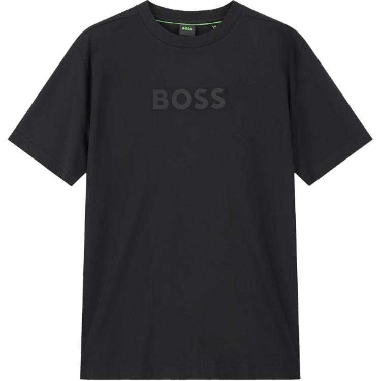 HUGO BOSS T Shirts Men's Black Crew Neck Moderate Straight Fit