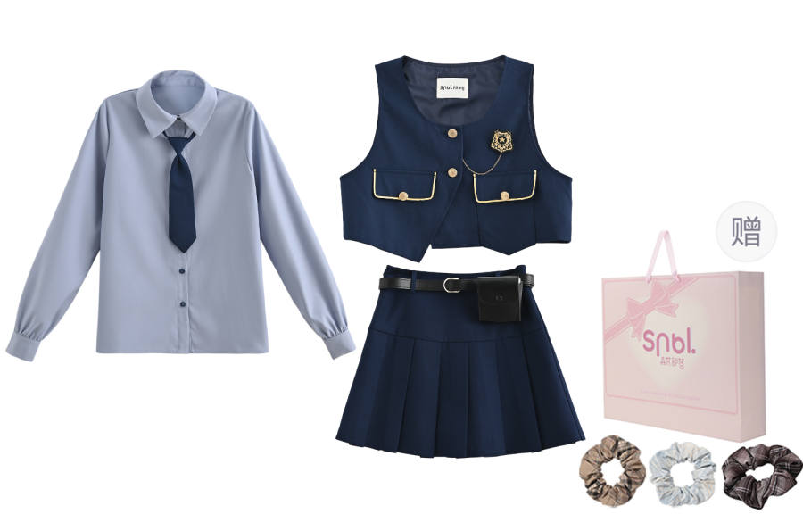 SNBL Two Piece Skirt Sets Women's Polo Collar Moderate Short