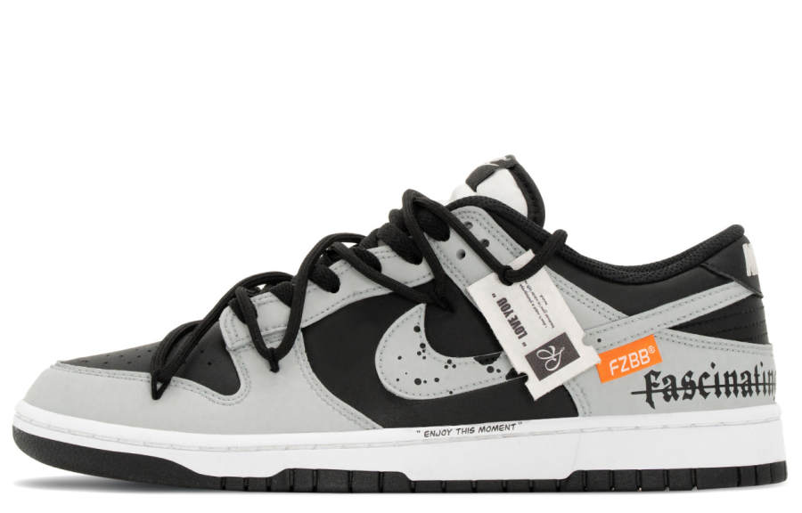 Nike Nike Dunk Vintage Streetwear Abrasion Resistant Abrasion Resistant Low top Skateboard Shoes Men's Black Gray