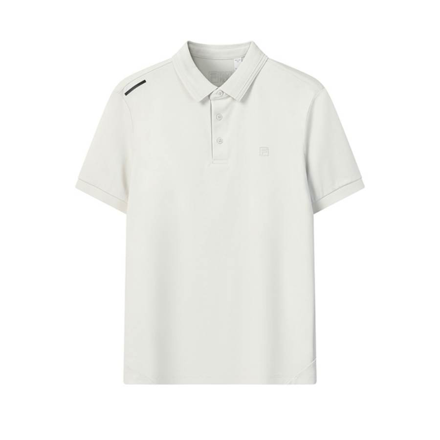 FILA WHITE Polo Shirt Men's Steam Gray