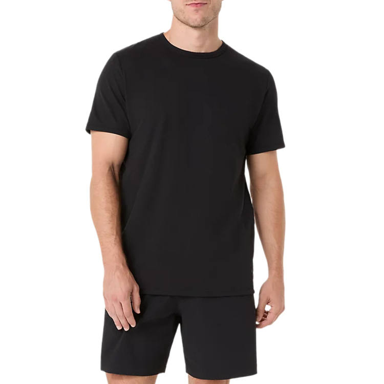 ASICS ASICS T Shirts Men's Performance Black Crew Neck Moderate