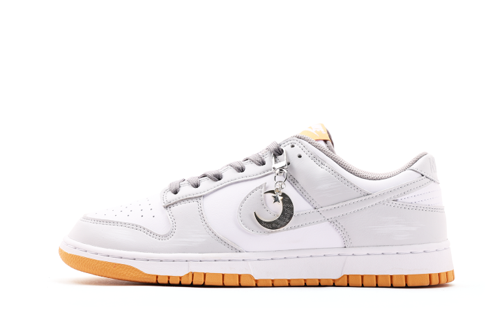Nike Nike Dunk Leather Abrasion Resistant, Lightweight, And Breathable Low top Skateboard Shoes Unisex Gray White