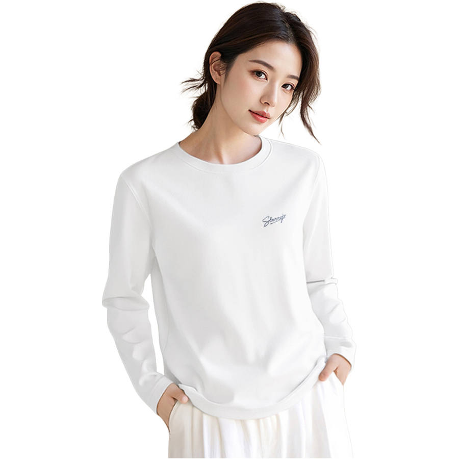MINISO T Shirts Women's Crew Neck Moderate Heavyweight