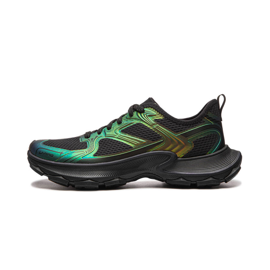 Li-Ning Li Ning Slip Resistant, Abrasion Resistant, Breathable Low top Chunky Sneakers Men's Black