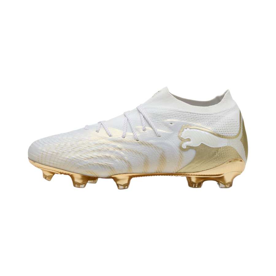 PUMA Future 9 FG Firm Ground Soccer Shoes Unisex White Gold