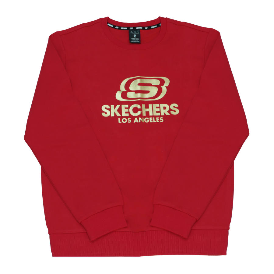 Skechers Sweatshirts Unisex China Red 001W Crew Neck Moderate