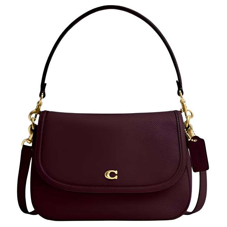 COACH Legacy Cow Leather Crossbody Handbag Medium Women's Burgundy