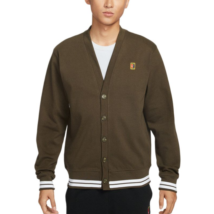 Nike Nike Court Jackets Men's Army Green V Neck Moderate Other