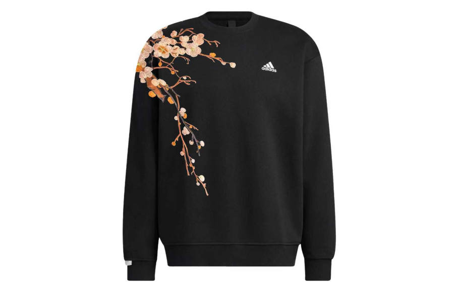 Adidas Adidas LABEL Sweatshirts Unisex Black Crew Neck Moderate Regular