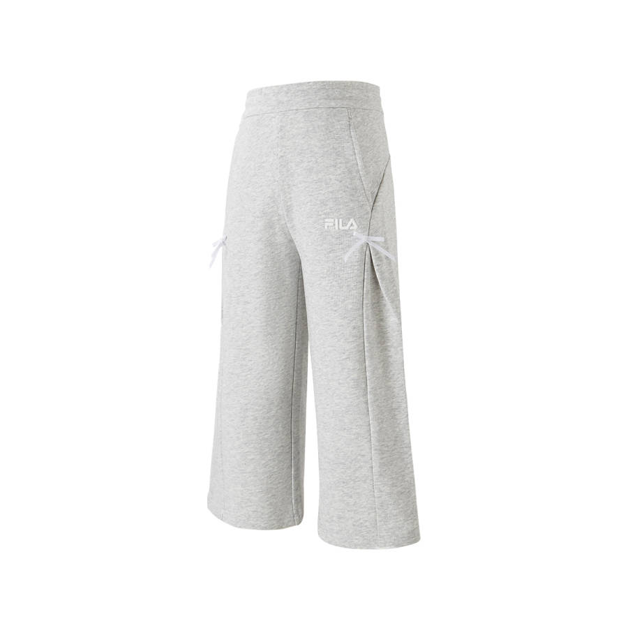 FILA KIDS Knitted Fabric Pants Silver Flower Gray Kids'