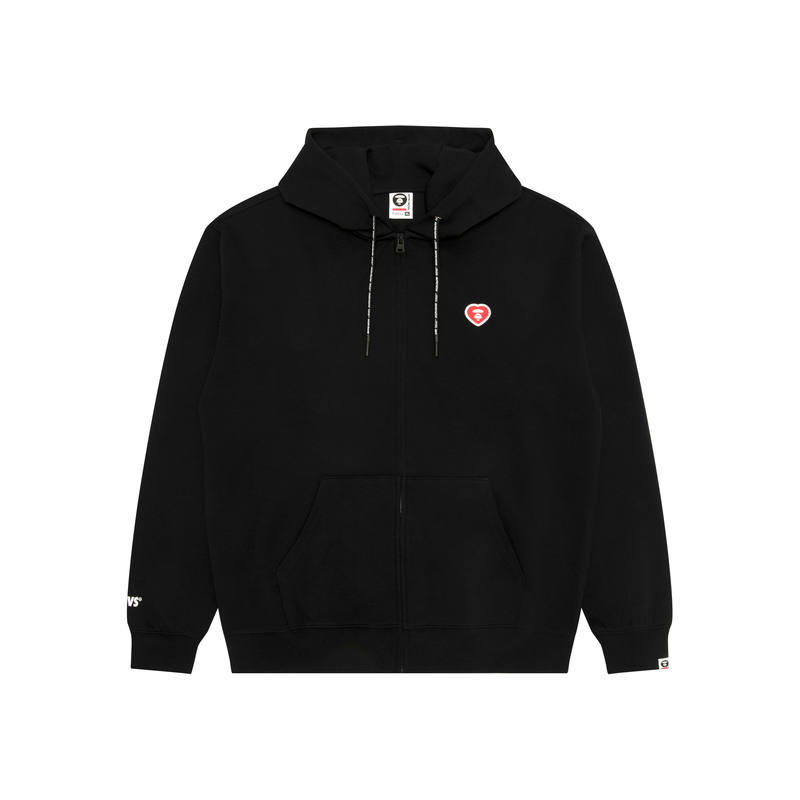 Aape zip-up heart-motif hoodie