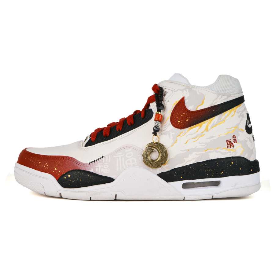 Nike Nike Flight Legacy Cushioning Abrasion Resistant Breathable Mid top Vintage Basketball Shoes Unisex