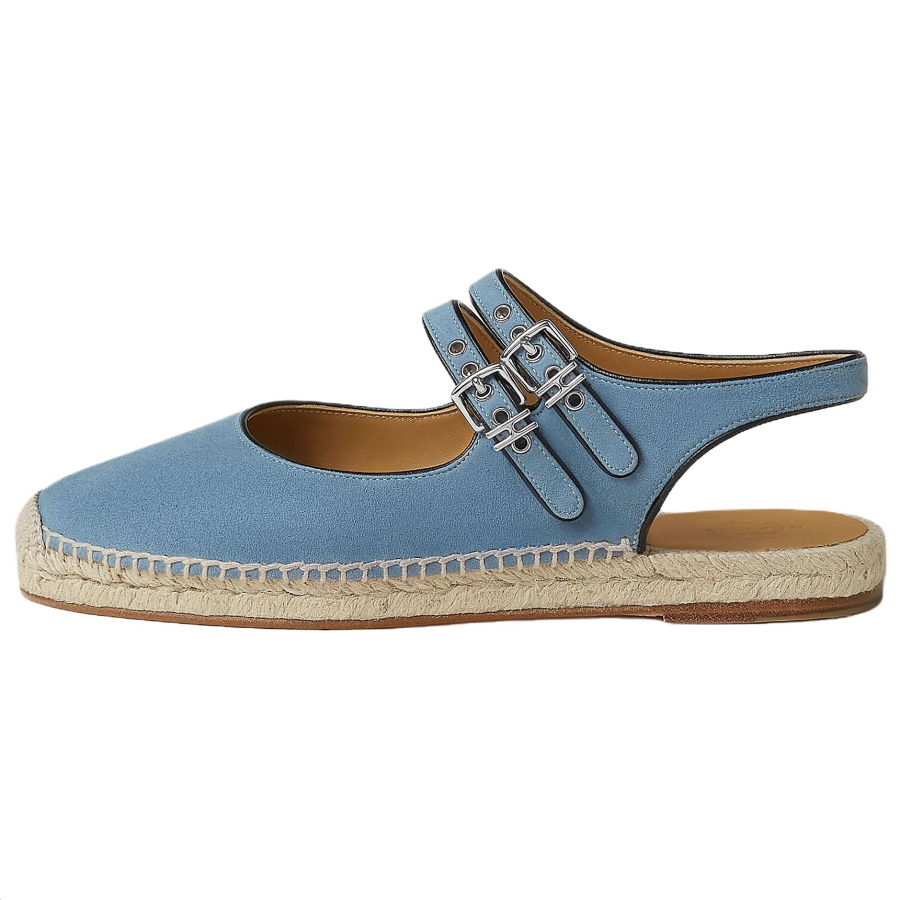 HERMES HERMES Menorca Espadrilles 0.5cm Women's Blue