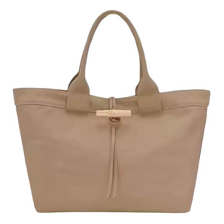 LONGCHAMP Le Roseau Cow Leather Handbag Women's Desert