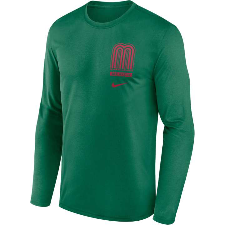 Nike Nike Mexico National Baseball Team 2026 World Baseball Classic 2-Hit Legend Men's Nike Dri-FIT Long-Sleeve T-Shirt