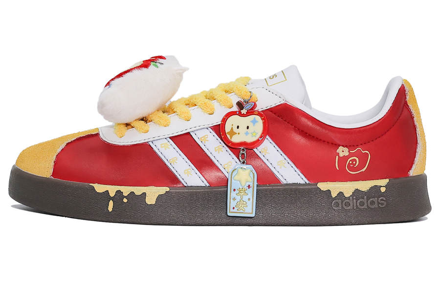Adidas Adidas VL COURT 2.0 Slip Resistant, Abrasion Resistant, Lightweight Low top Skateboard Shoes Unisex Red