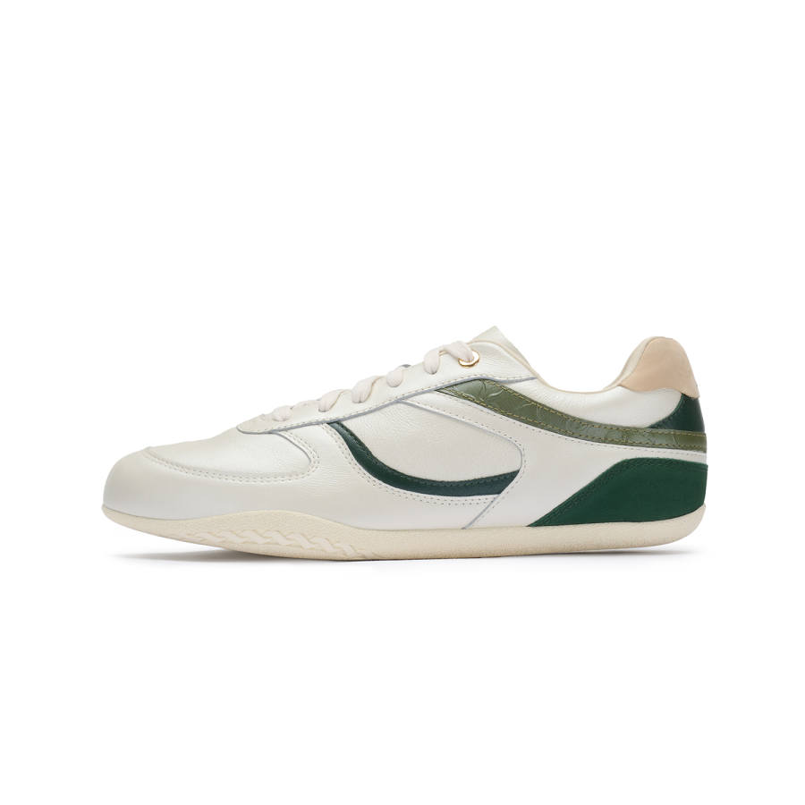 LI-NING 1990 LI NING 1990 Wear resistant And Lightweight Low top Skateboard Shoes Women's Beige Green