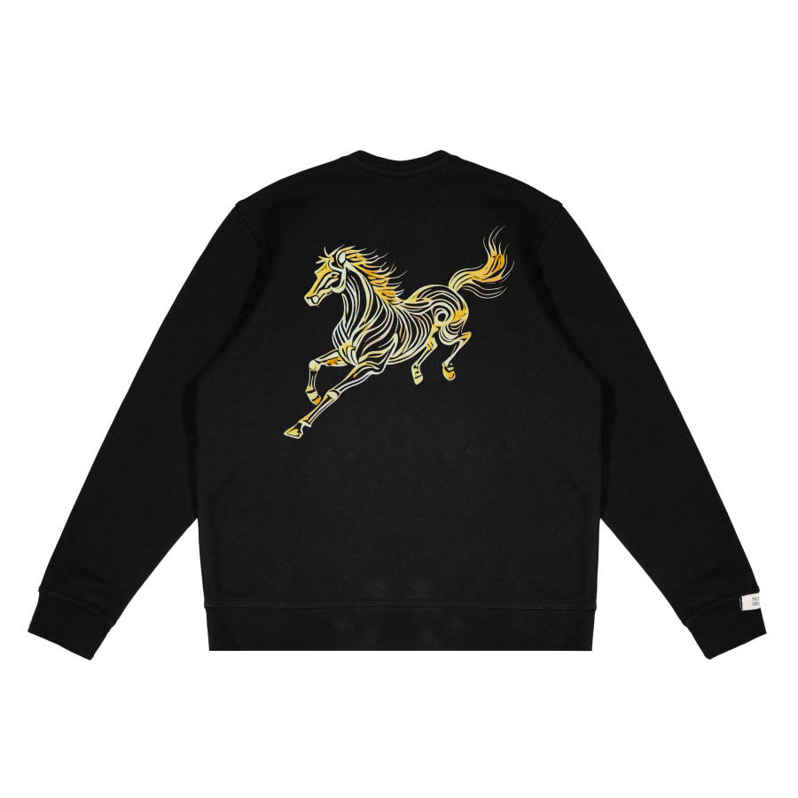Adidas Adidas LABEL Sweatshirts Unisex Black Crew Neck Moderate Regular