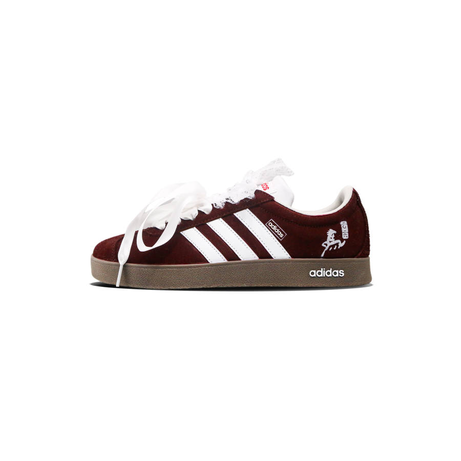 Adidas Adidas Vl Court Classic VelvRed Abrasion Resistant Low top Skateboard Shoes Unisex Maroon, White