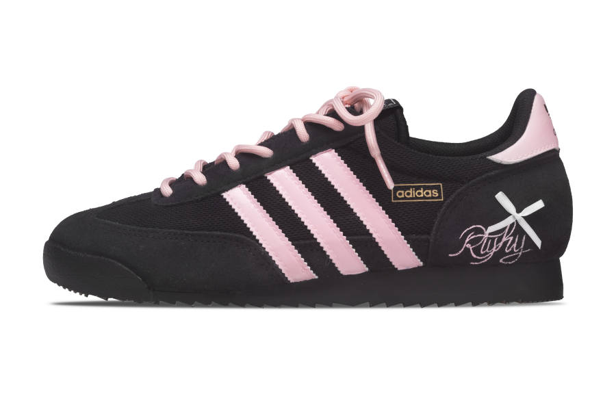 Adidas Originals R71 Suede Low top Casual Shoes Unisex Black Pink