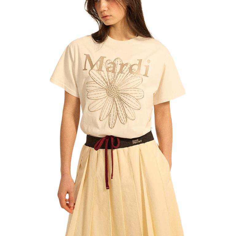 MARDI MERCREDI T Shirt Women's Korean Style