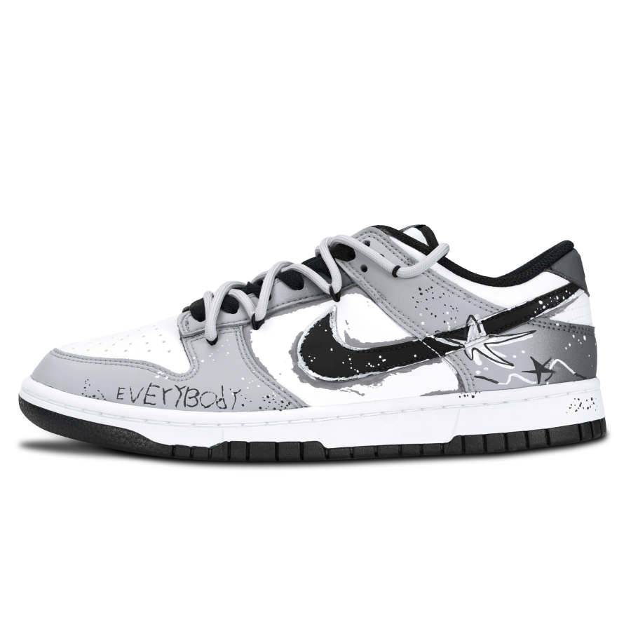 Nike Nike Dunk Black White, Flying Star Abrasion Resistant Slip Resistant Abrasion Resistant Slip Resistant Low top