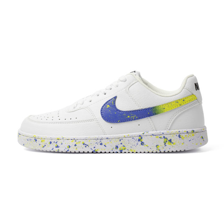 Nike Nike Court Vision 1 Yellow Blue Warning Cushioning Abrasion Resistant Breathable Slip Resistant Low top
