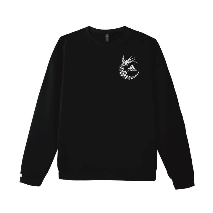Adidas Adidas LABEL Sweatshirts Unisex Black Crew Neck Moderate Regular