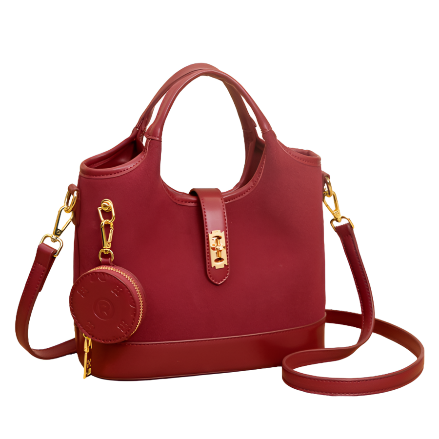 PAYOT Synthetic Leather Handbag Regular Women's Burgundy