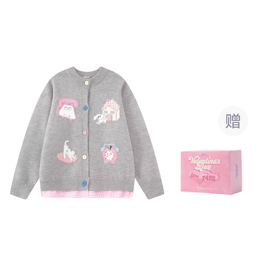 F426 Sweaters Women's Crew Neck Moderate Cardigan