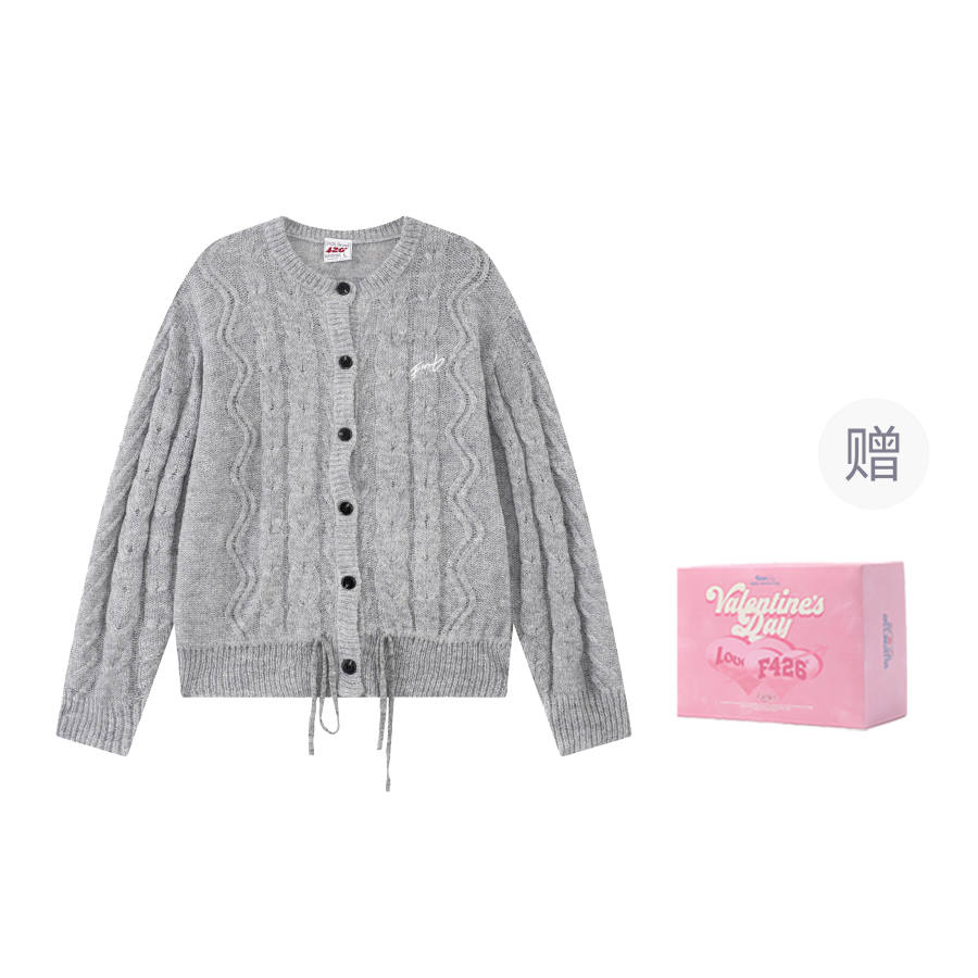 F426 Sweaters Women's Crew Neck Moderate Cardigan