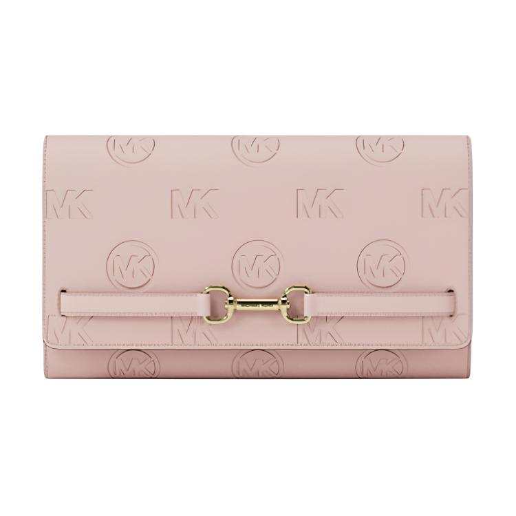 MICHAEL KORS MICHAEL KORS Carson Polyurethane With Polyester Wallet Large Women's Blush Pink