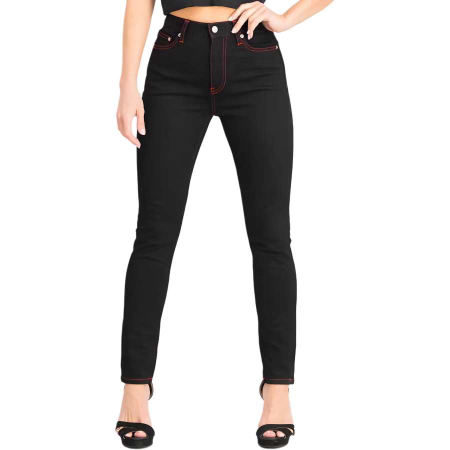 Calvin Klein Jeans Women's Black Moderate Slim Fit Pants