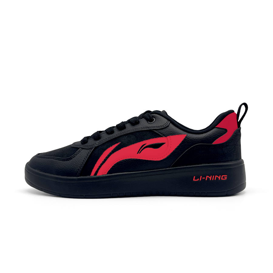 Li-Ning Li Ning Wheat Age Black Domain With Red Print Slip Resistant, Abrasion Resistant, Breathable, Height Increasing Low top