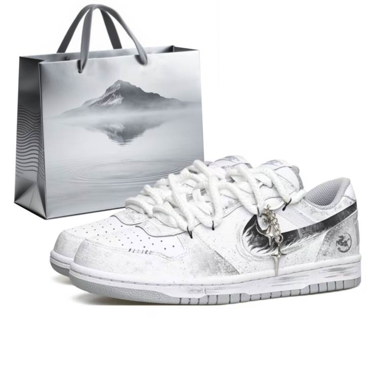 Nike Nike Big Copernicus Low top Skateboard Shoes Men's White Gray