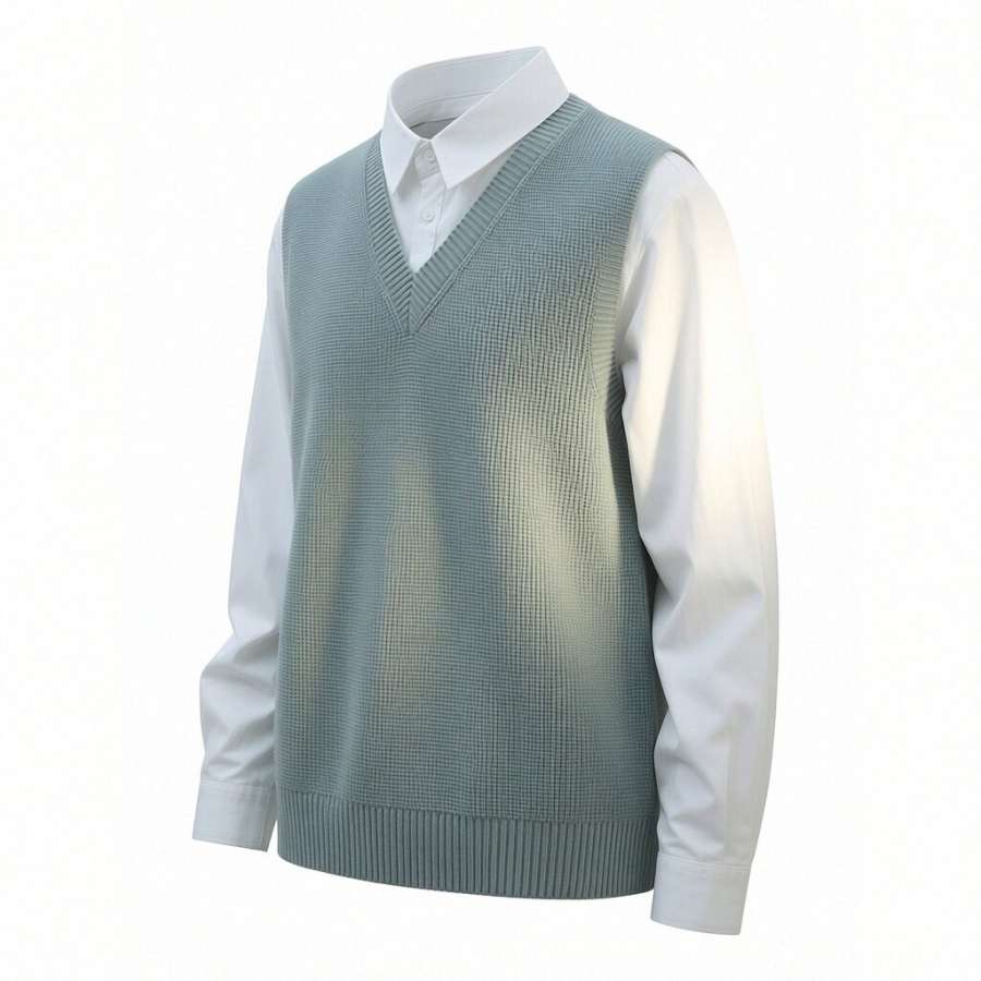 GWAF Shirts Unisex Lapel Thickened Mock Two Piece