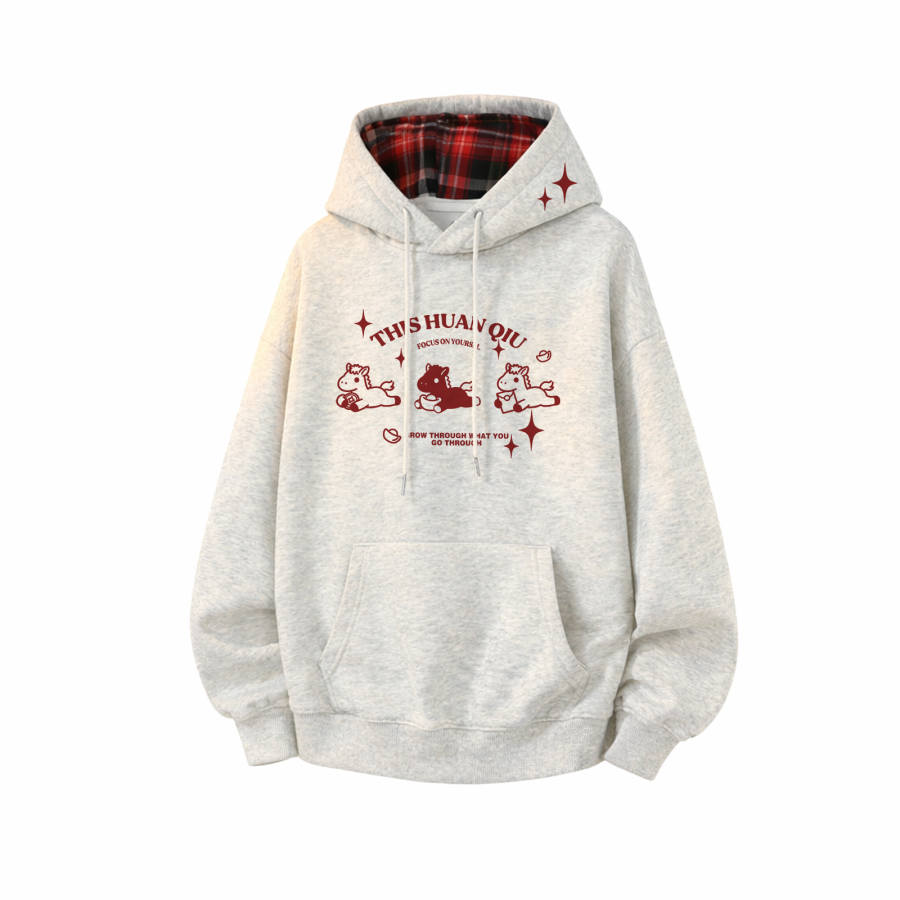 HUANQIU Sweatshirts Unisex Hooded Moderate Heavyweight