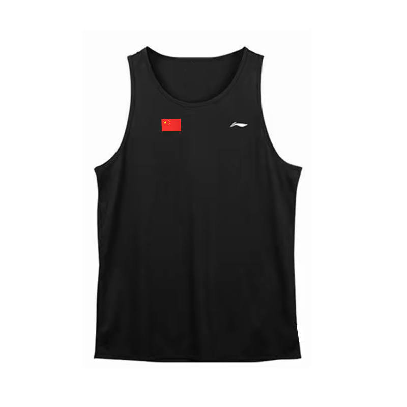Li-Ning Li Ning Tank Tops Men's Black Crew Neck Thin