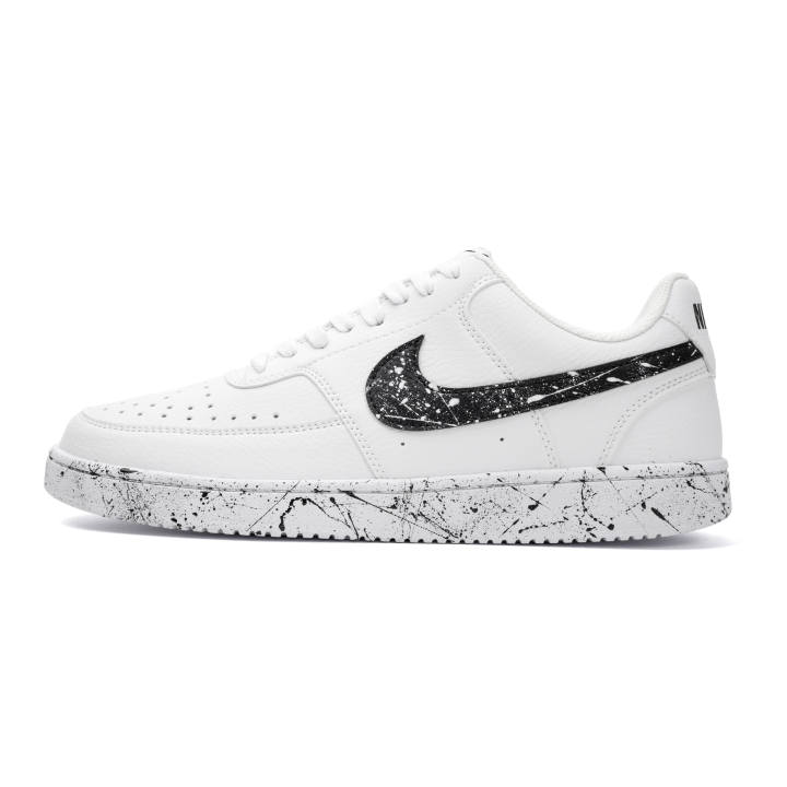 Nike Nike Court Vision Black White Lord Cushioning Abrasion Resistant Breathable Slip Resistant Low top