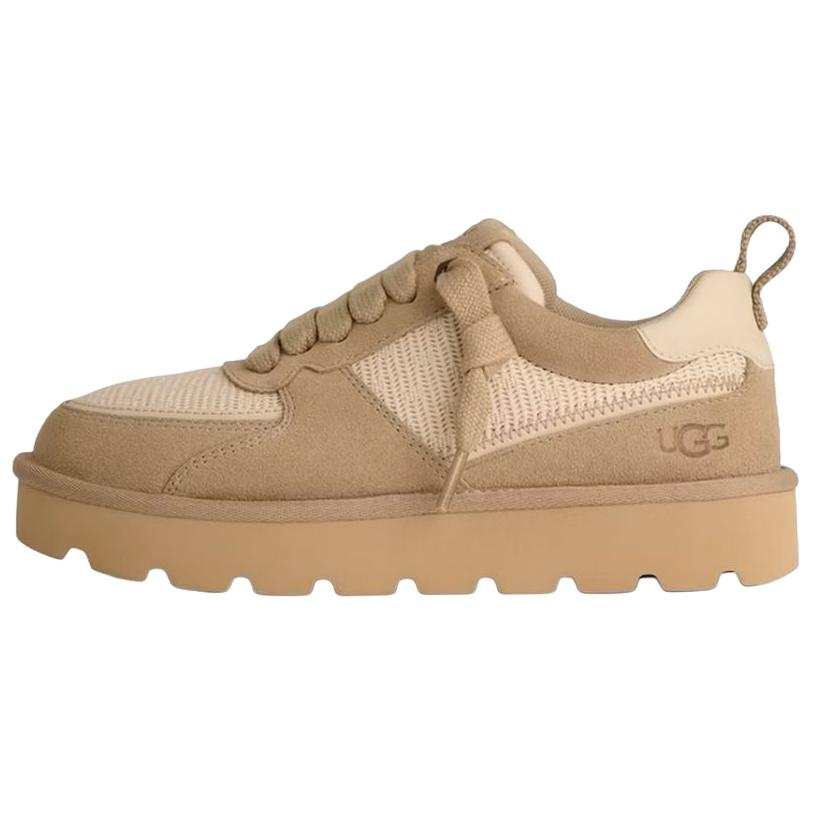 UGG Highland Cow Split Leather Low top Casual Shoes Women's Mustard Seed
