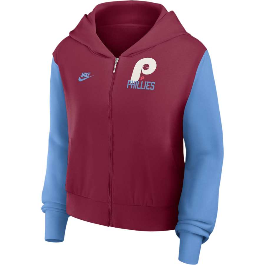 Nike Nike Philadelphia Phillies Cooperstown Women's Nike Mlb Full-Zip Hoodie