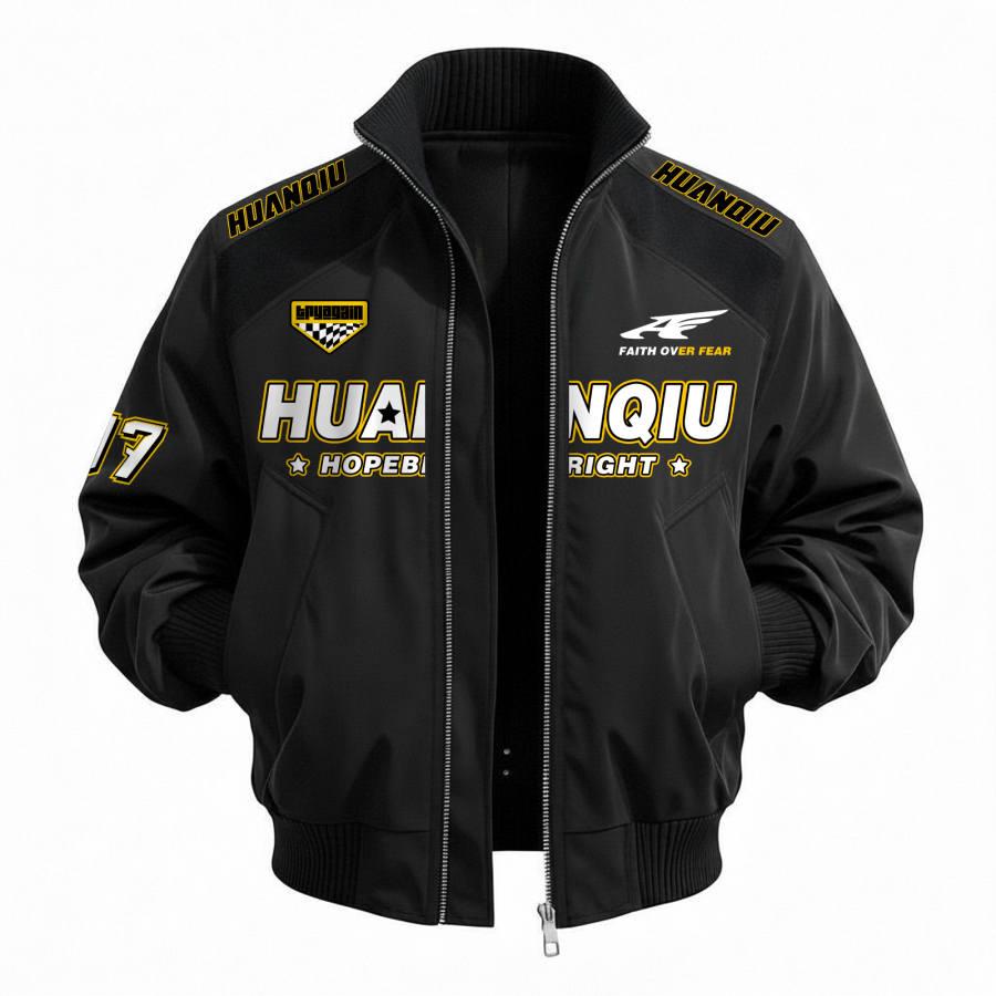 HUANQIU Jackets Unisex Stand Collar Moderate