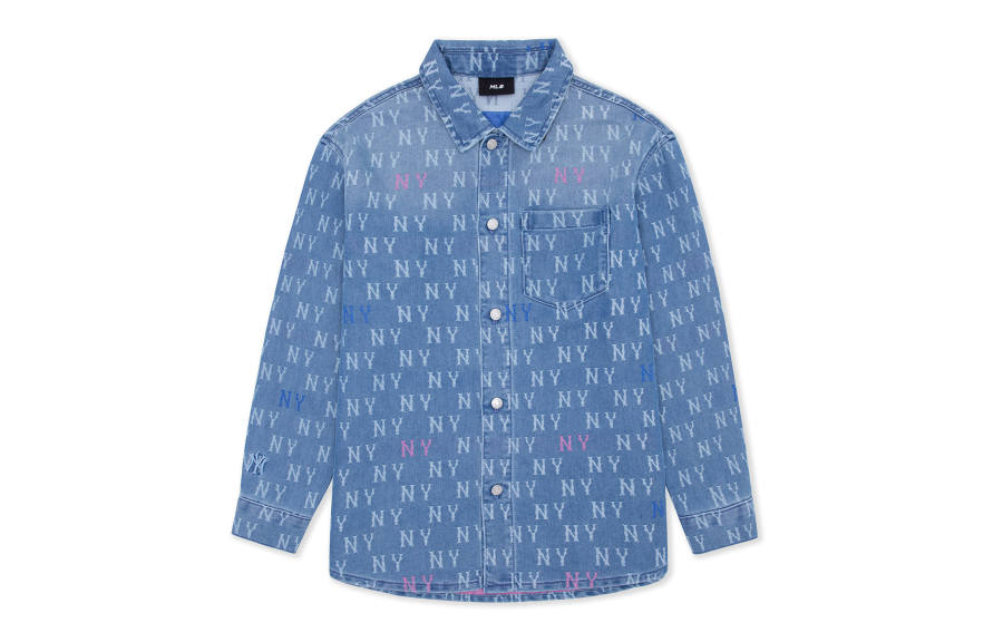 MLB MLB New York Yankees Shirts Unisex Denim Lapel Moderate