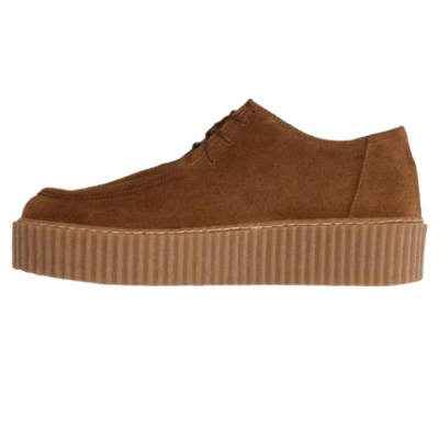 WEEKEND MaxMara Cow Leather Casual Leather Shoes Women's Umber